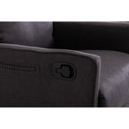 Fauteuil à bascule pivotant en coton et lin, fauteuil inclinable avec dossier réglable et repose-pieds pour chambre d'enfant