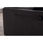 Fauteuil à bascule pivotant en coton et lin avec dossier et repose-pieds réglables