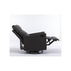 Fauteuil à bascule pivotant en tissu coton et lin