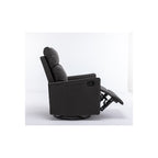 Fauteuil à bascule pivotant en tissu coton et lin