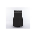 Fauteuil à bascule pivotant en tissu coton et lin