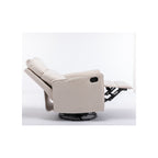 Fauteuil à bascule pivotant en tissu coton et lin