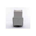 Fauteuil à bascule pivotant en tissu coton et lin