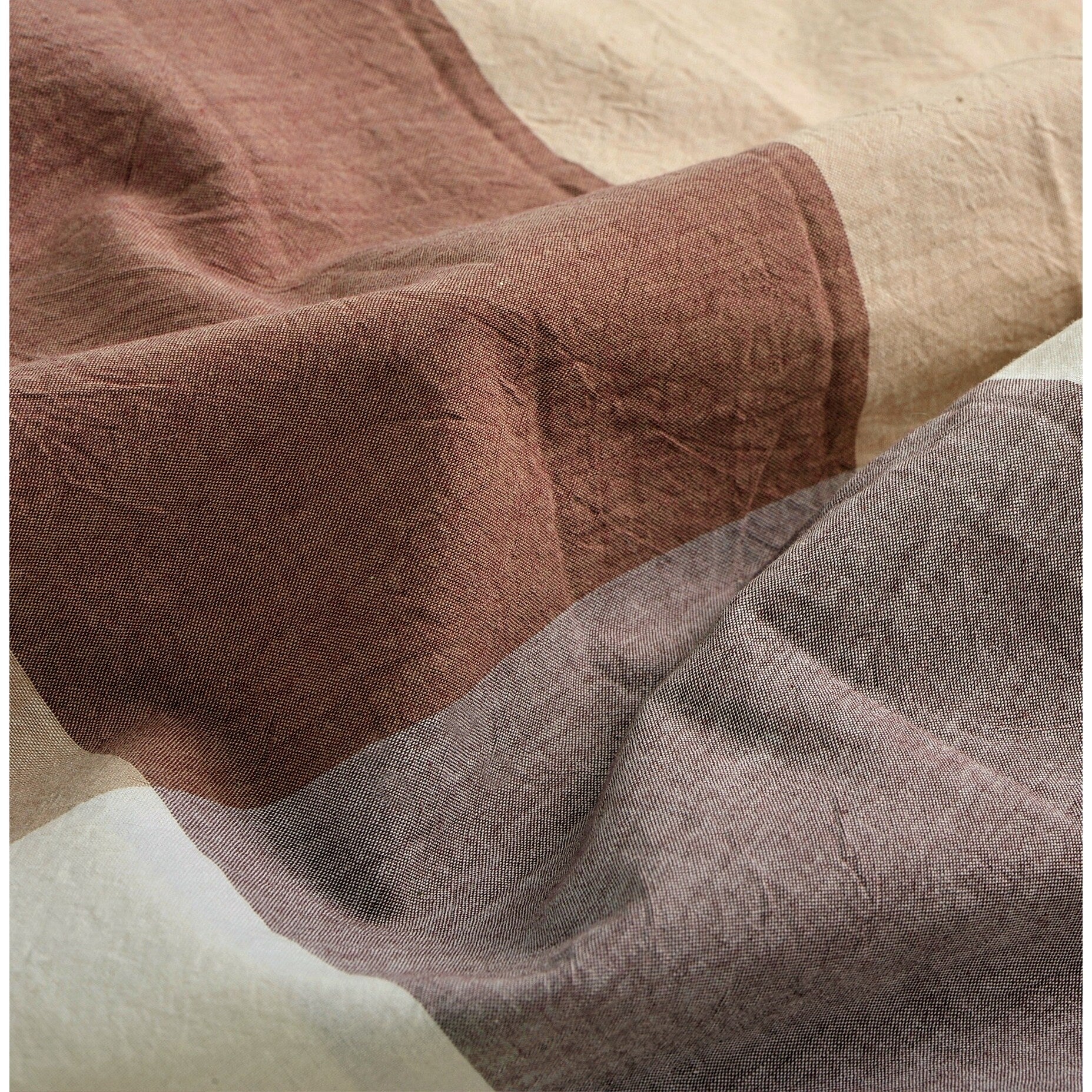 Parure de lit 3 pièces en coton à carreaux et à carreaux