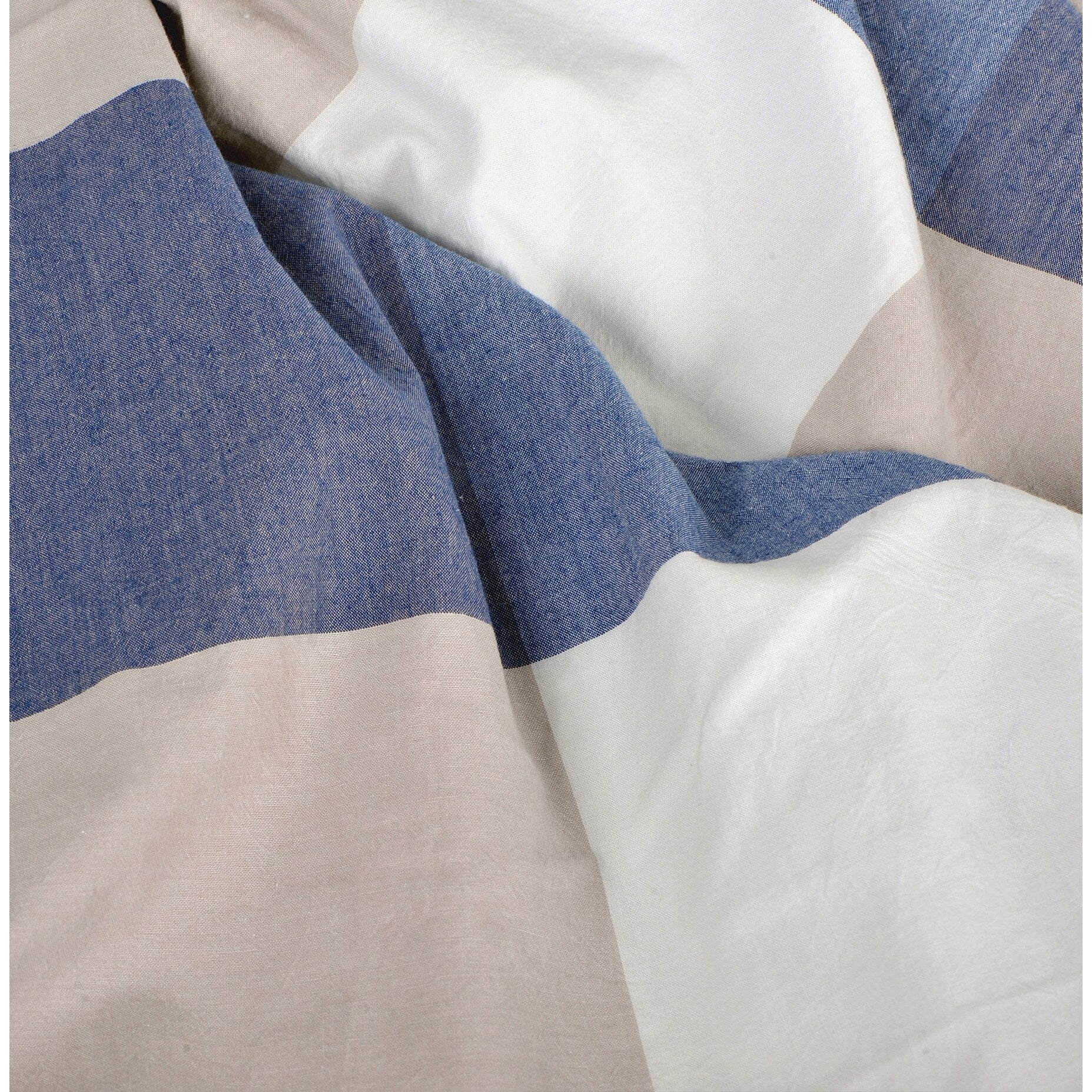 Parure de lit 3 pièces en coton à carreaux et à carreaux