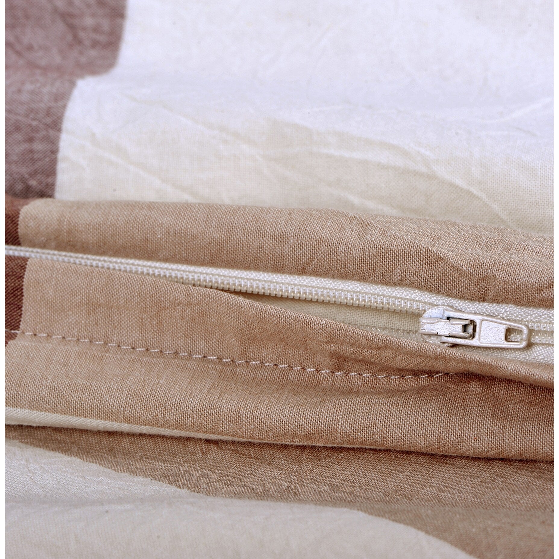 Parure de lit 3 pièces en coton à carreaux et à carreaux