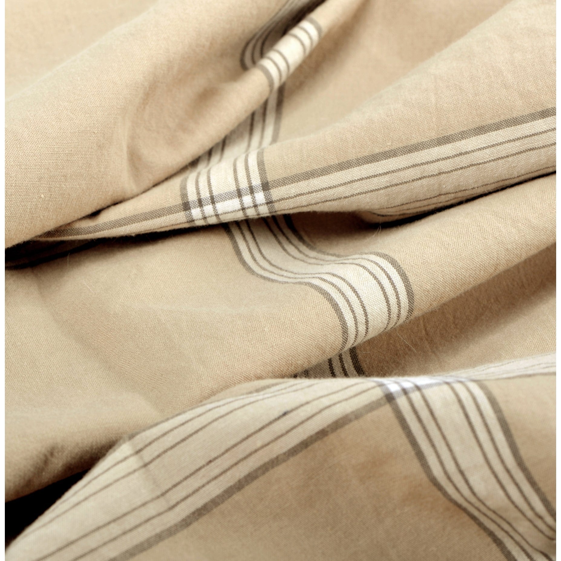 Parure de lit 3 pièces en coton à carreaux et à carreaux