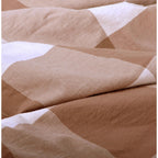 Parure de lit 3 pièces en coton à carreaux et à carreaux