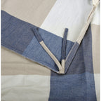 Parure de lit 3 pièces en coton à carreaux et à carreaux