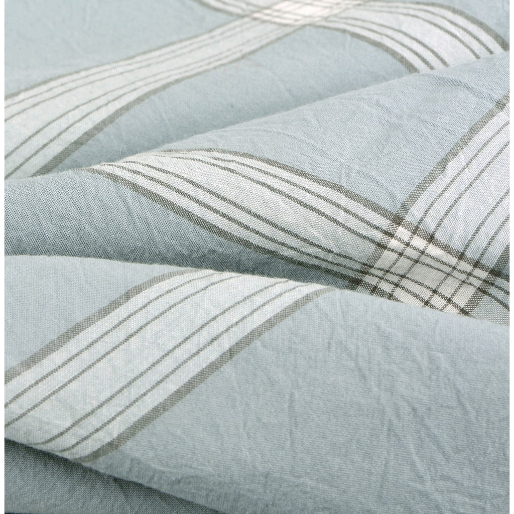 Parure de lit 3 pièces en coton à carreaux et à carreaux