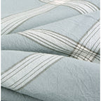 Parure de lit 3 pièces en coton à carreaux et à carreaux