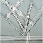 Parure de lit 3 pièces en coton à carreaux et à carreaux