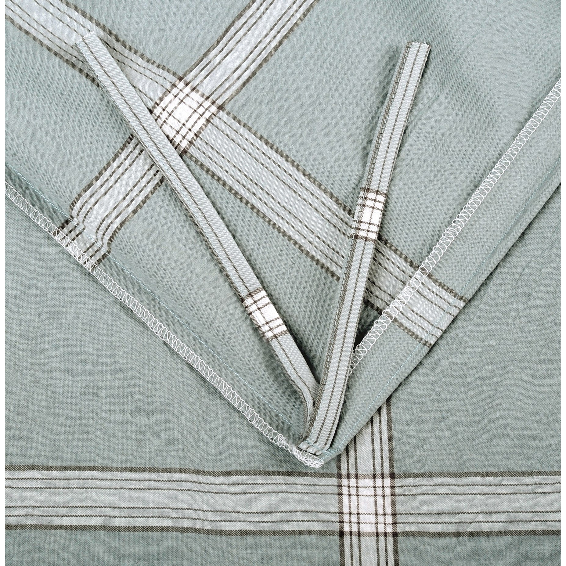 Parure de lit 3 pièces en coton à carreaux et à carreaux