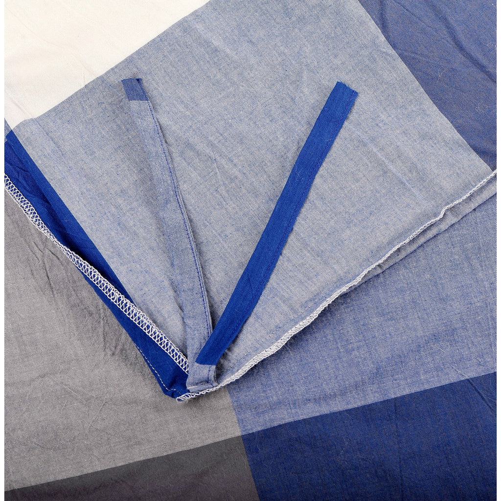 Parure de lit 3 pièces en coton à carreaux et à carreaux