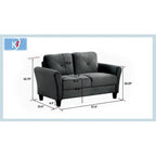 Canapés sectionnels confortables pour salon, chambre, bureau, petit espace, 2 places