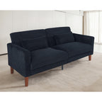 Canapé en velours côtelé avec 2 coussins pour salon et chambre à coucher