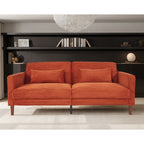 Canapé en velours côtelé avec 2 coussins pour salon et chambre à coucher