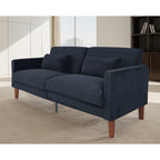 Canapé en velours côtelé avec 2 coussins pour salon et chambre à coucher