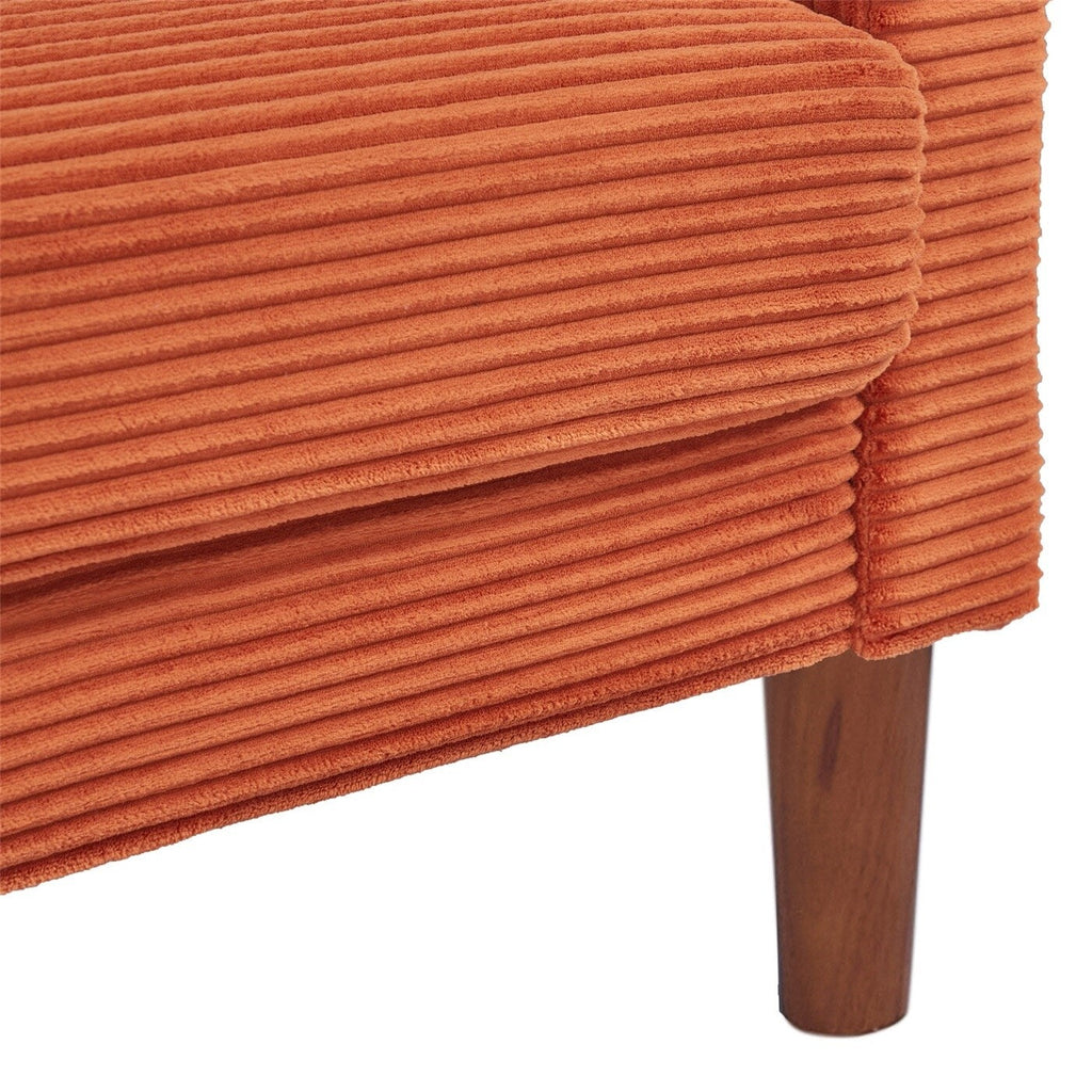 Canapé en velours côtelé avec 2 coussins pour salon et chambre à coucher