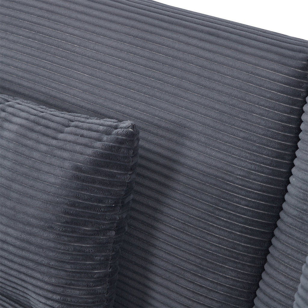 Canapé en velours côtelé avec 2 coussins pour salon et chambre à coucher