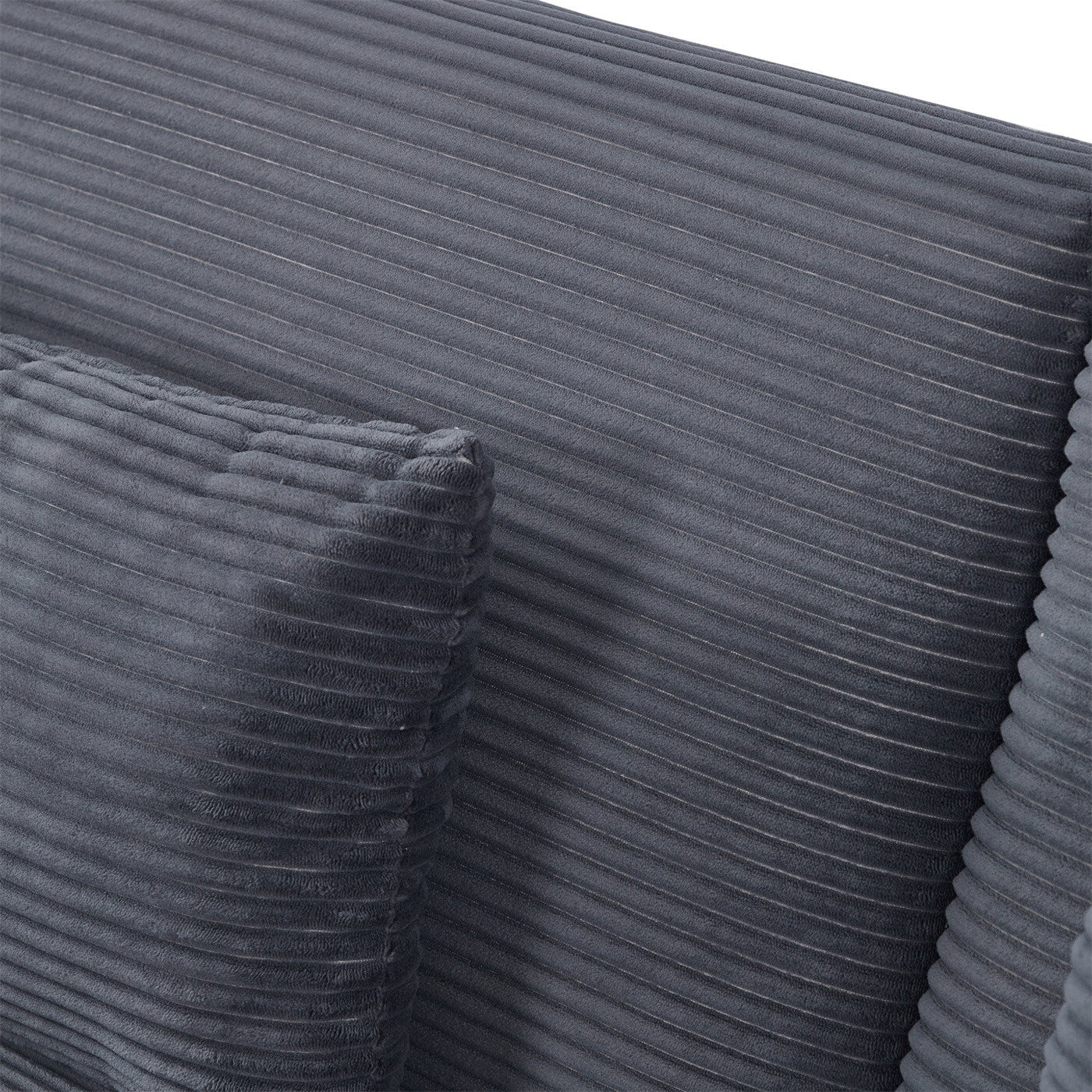 Canapé en velours côtelé avec 2 coussins pour salon et chambre à coucher