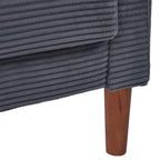 Canapé en velours côtelé avec 2 coussins pour salon et chambre à coucher