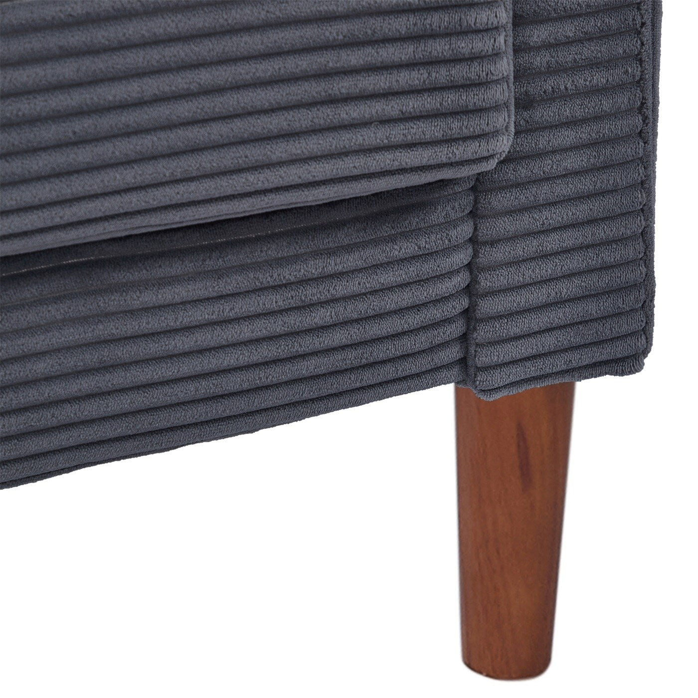 Canapé en velours côtelé avec 2 coussins pour salon et chambre à coucher