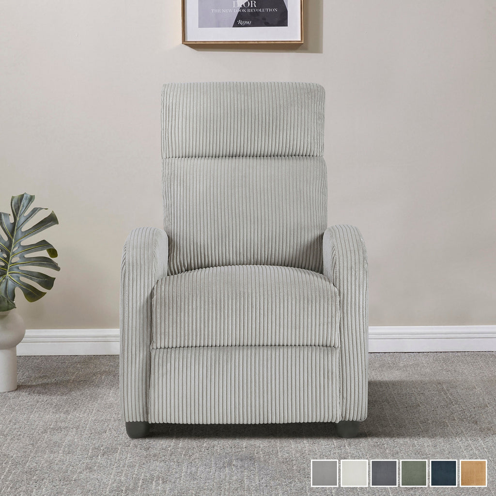 Fauteuil inclinable Covelo en velours côtelé