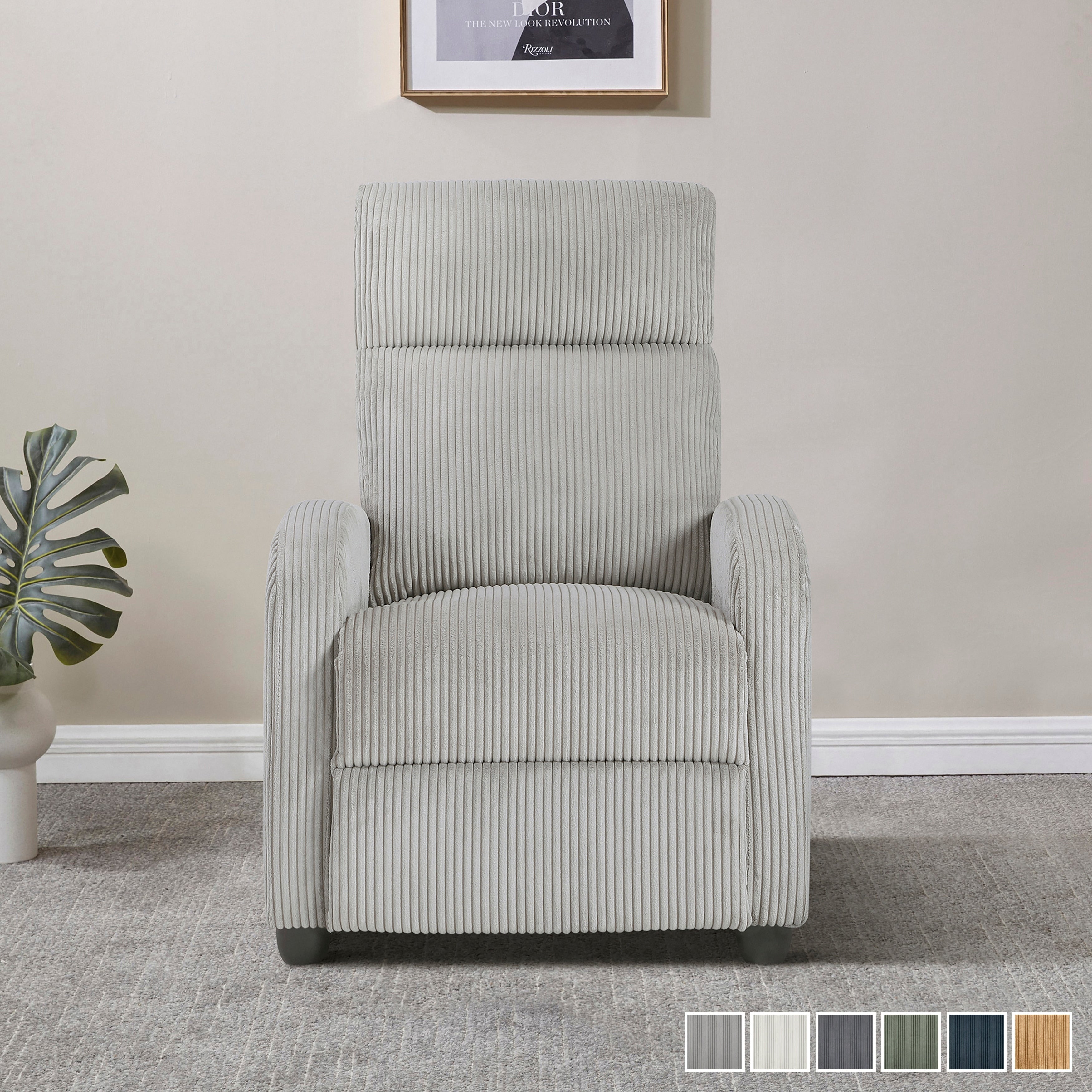 Fauteuil inclinable Covelo en velours côtelé