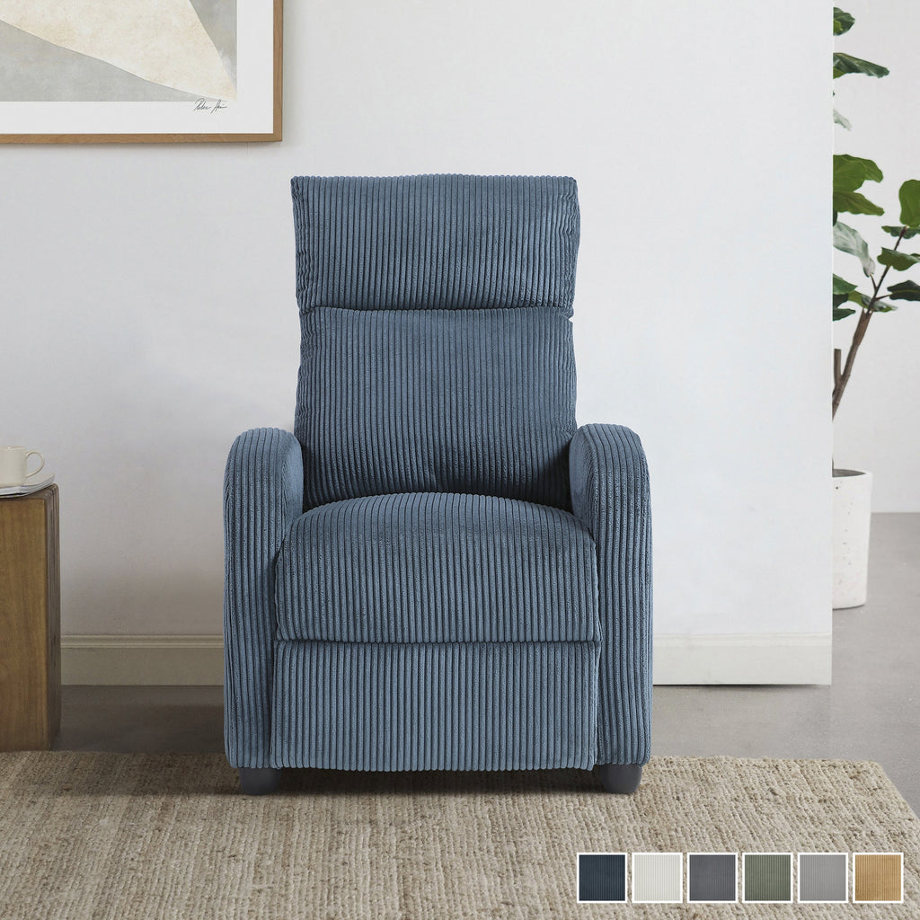 Fauteuil inclinable Covelo en velours côtelé