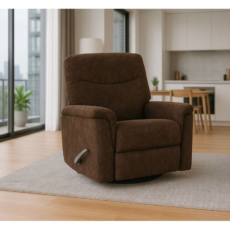 Fauteuil inclinable pivotant Cozy 40 Gunmetal, rembourré en polyester, très résistant