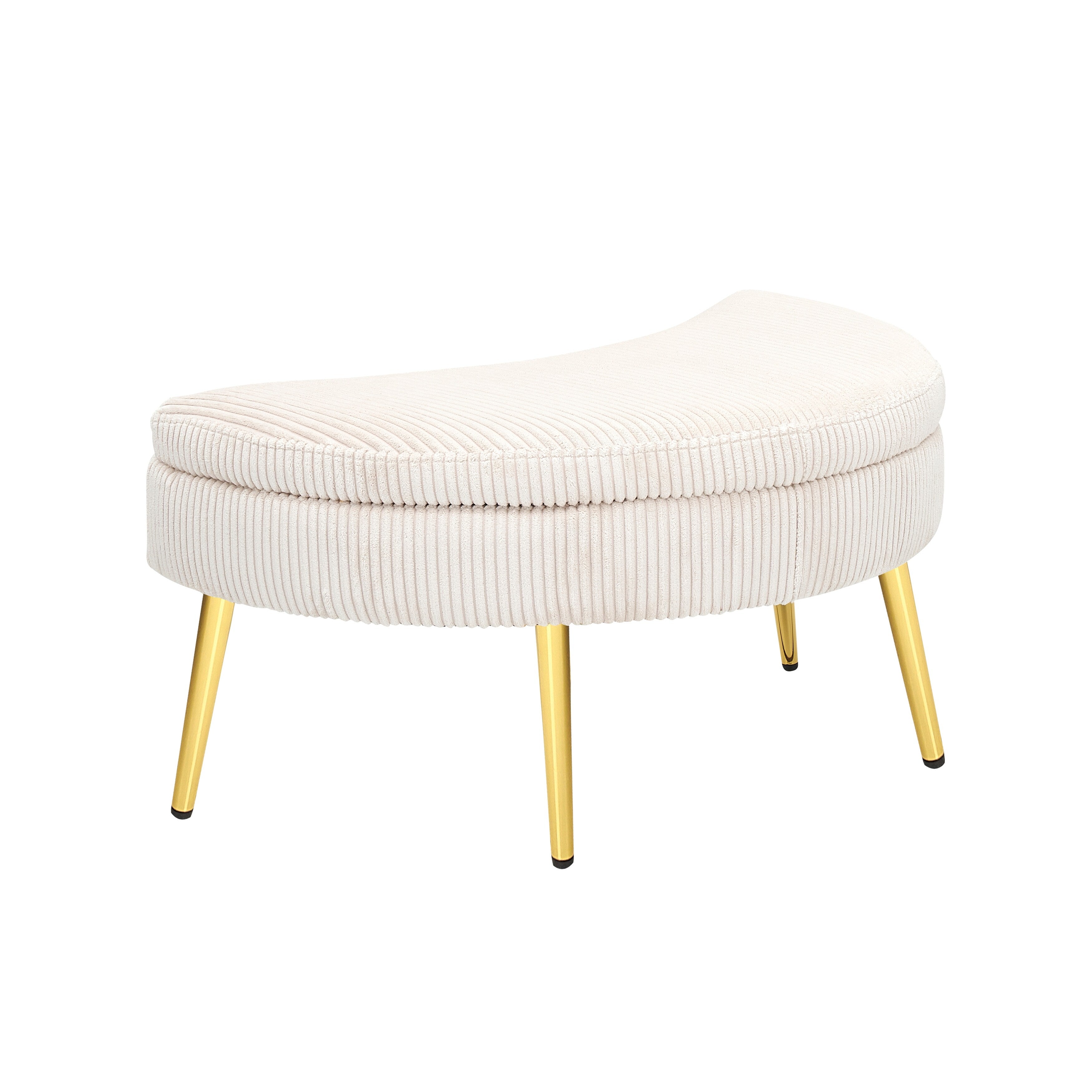 Fauteuil simple Cozy 43 avec 3 coussins - Tissu velours côtelé confortable pour salle de réunion et usage domestique