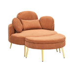 Fauteuil simple Cozy 43 avec 3 coussins - Tissu velours côtelé confortable pour salle de réunion et usage domestique