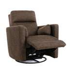 Fauteuil inclinable pivotant manuel en microfibre confortable