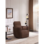 Fauteuil inclinable pivotant manuel en microfibre confortable