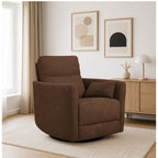 Fauteuil inclinable pivotant manuel en microfibre confortable