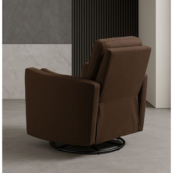 Fauteuil inclinable pivotant manuel en microfibre confortable