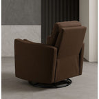 Fauteuil inclinable pivotant manuel en microfibre confortable
