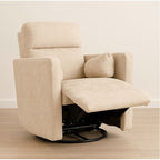 Fauteuil inclinable pivotant manuel en microfibre confortable