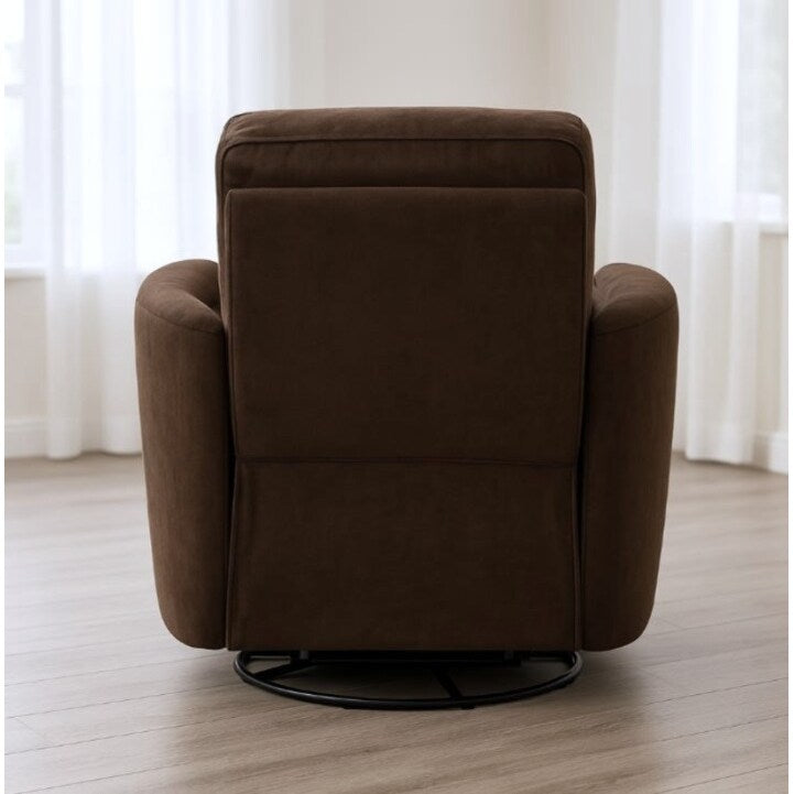 Fauteuil inclinable pivotant manuel en microfibre confortable