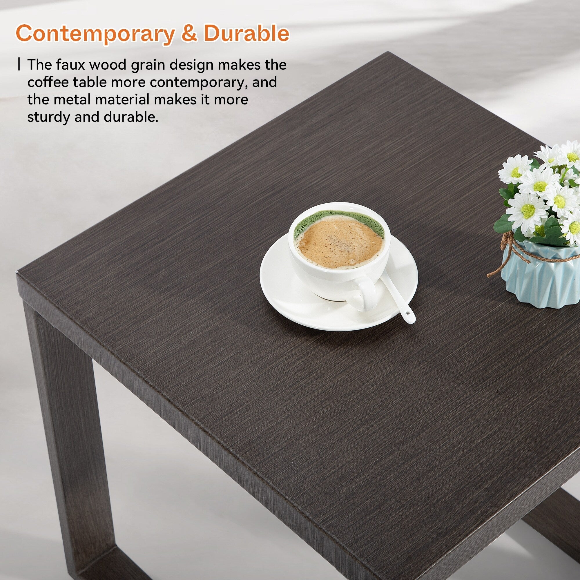 Ensemble de 3 chaises à bascule pivotantes d'extérieur Cozywor avec table d'appoint