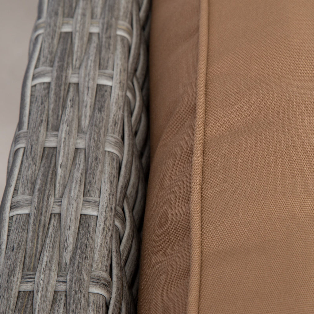 Ensemble de 3 chaises pivotantes à bascule en osier pour patio Cozywor