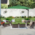 Ensemble de conversation extérieur en osier Cozywor 5 pièces pour patio