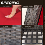 Ensemble de conversation extérieur en osier Cozywor 5 pièces pour patio