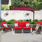 Ensemble de conversation extérieur en osier Cozywor 5 pièces pour patio