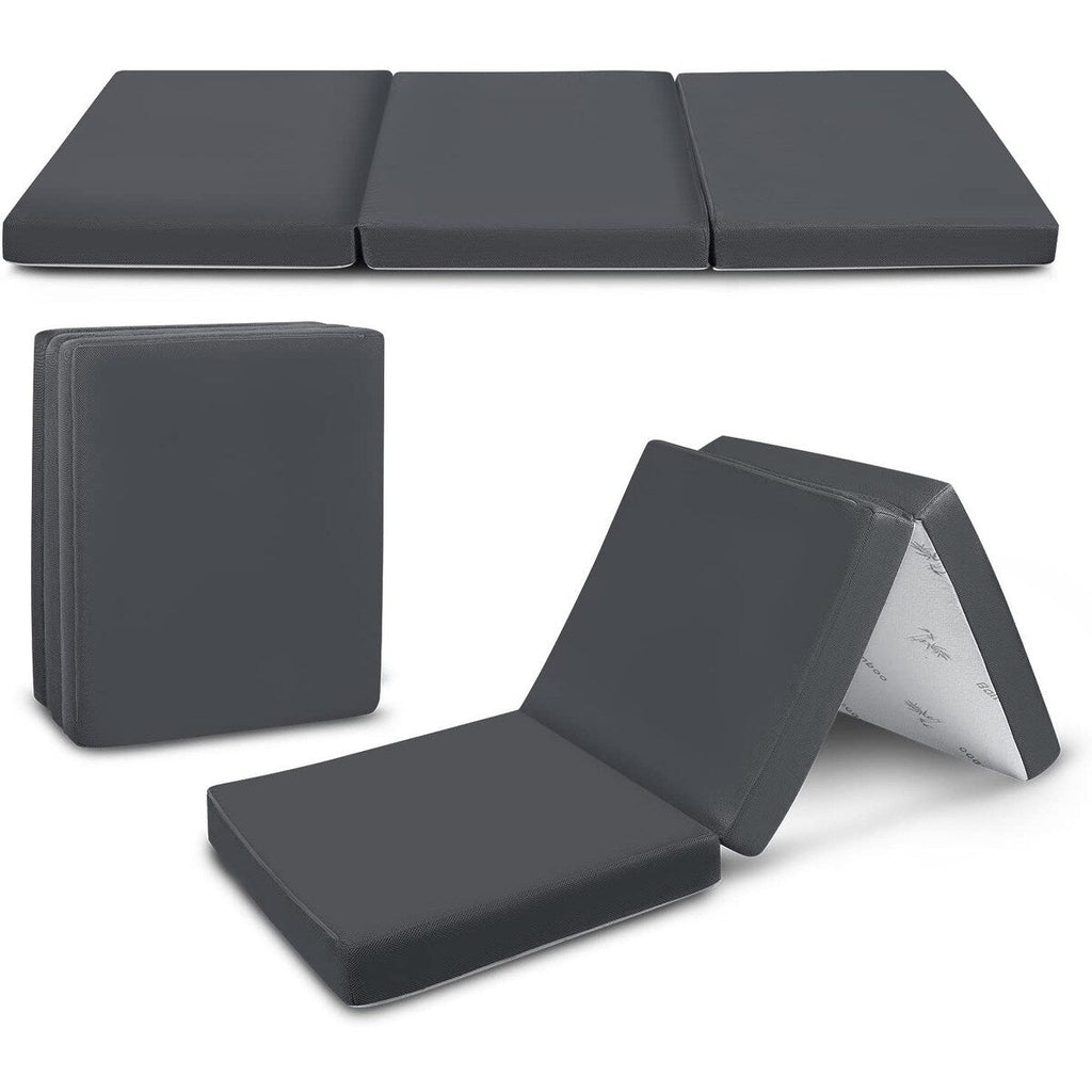Matelas pliant Cozzzi - Surmatelas en mousse triple pour lit simple 78 x 31 x 4