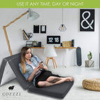 Matelas pliant Cozzzi - Surmatelas en mousse triple pour lit simple 78 x 31 x 4