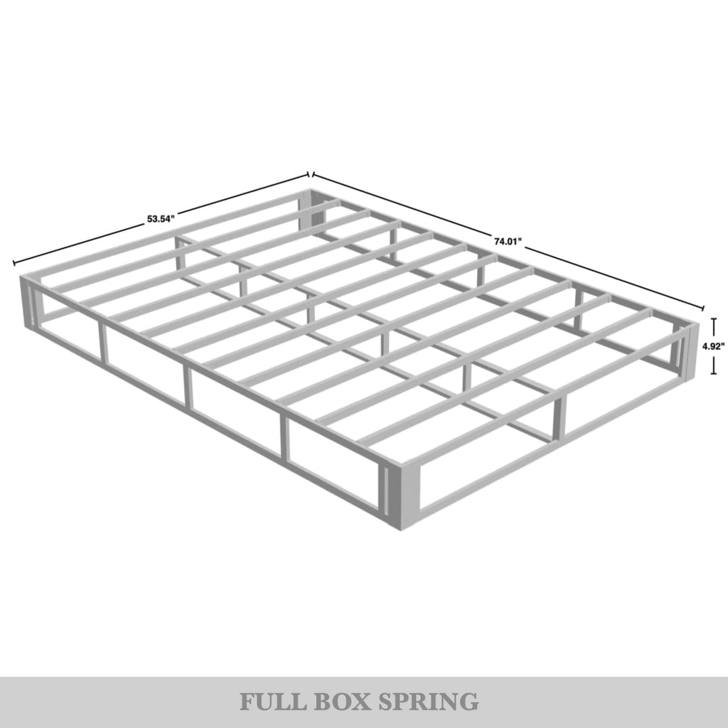 Sommier à ressorts en métal CraftPorch de 5 pouces avec housse en lin noir