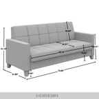 Canapé rembourré en lin moderne et chic de CraftPorch