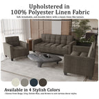 Canapé rembourré en lin moderne et chic de CraftPorch